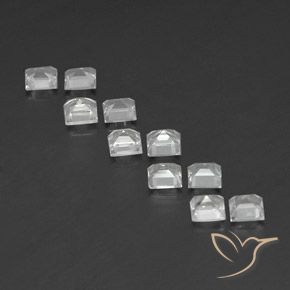 Pedras preciosas de Topázio branco quente natural de 4.17 ct, Quadrado, VVS-VS