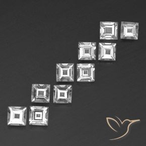 Pedras preciosas de Topázio Branco natural de 4.02 ct, Quadrado, VS