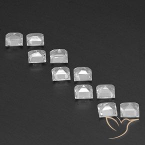 Pedras preciosas de Topázio Branco natural de 3.81 ct, Quadrado, VVS-VS