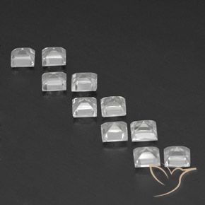Pedras preciosas de Topázio Branco claro natural de 4.21 ct, Quadrado, VS