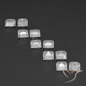 Pedras preciosas de Topázio Branco claro natural de 3.99 ct, Quadrado, VS