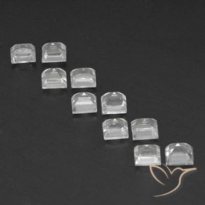 Pedras preciosas de Topázio Branco natural de 4.92 ct, Quadrado, VS