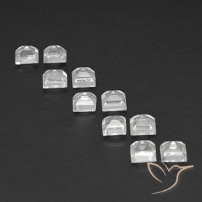 Pedras preciosas de Topázio Branco claro natural de 4.67 ct, Quadrado, VS