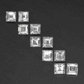 Pedras preciosas de topázio branco natural de  ct, quadrado, VS