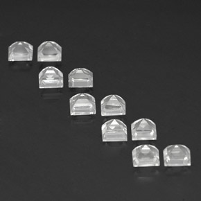 Pedras preciosas de topázio branco natural de 5,06 ct, quadrado, VS