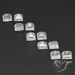 Pedras preciosas de Topázio Branco claro natural de 5.19 ct, Quadrado, VS