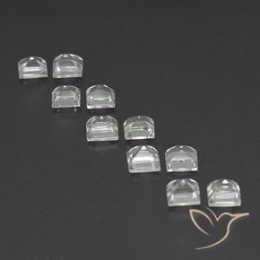 Pedras preciosas de Topázio Branco claro natural de 4.22 ct, Quadrado, VVS-VS
