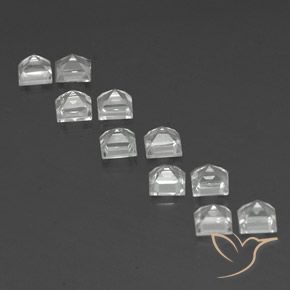 Pedras preciosas de Topázio Branco claro natural de 5.05 ct, Quadrado, VVS-VS
