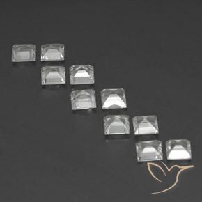 Pedras preciosas de Topázio Branco natural de 3.88 ct, Quadrado, VVS-VS