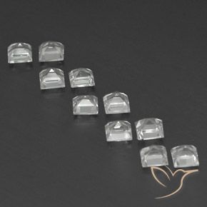 Pedras preciosas de Topázio Branco claro natural de 4.57 ct, Quadrado, VVS-VS