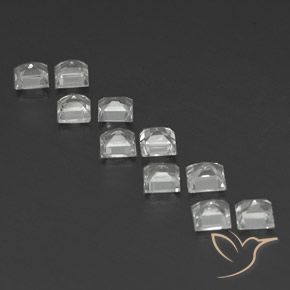 Pedras preciosas de Topázio Branco claro natural de 4.26 ct, Quadrado, VVS-VS