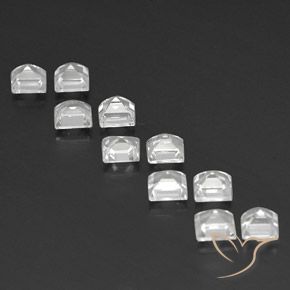 Pedras preciosas de topázio branco natural de 5,27 ct, quadrado, VVS-VS