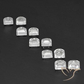 Pedras preciosas de Topázio Branco claro natural de 4.78 ct, Quadrado, VVS-VS