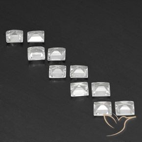 Pedras preciosas de Topázio Branco natural de 3.87 ct, Quadrado, VVS-VS