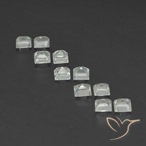 Pedras preciosas de Topázio branco quente natural de 4.00 ct, Quadrado, VVS-VS
