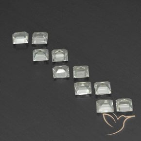 Pedras preciosas de Topázio branco quente natural de 3.88 ct, Quadrado, VVS-VS