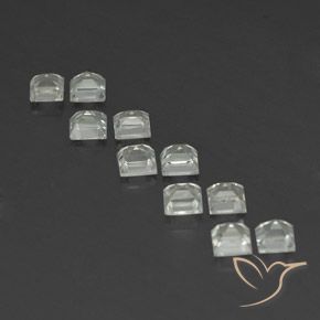 Pedras preciosas de Topázio branco quente natural de 5.07 ct, Quadrado, VVS-VS