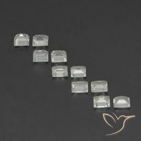 Pedras preciosas de Topázio branco quente natural de 3.62 ct, Quadrado, VVS-VS