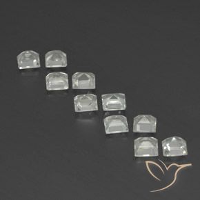 Pedras preciosas de Topázio branco quente natural de 4.51 ct, Quadrado, VVS-VS