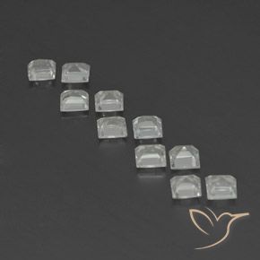 Pedras preciosas de Topázio branco quente natural de 3.86 ct, Quadrado, VVS-VS