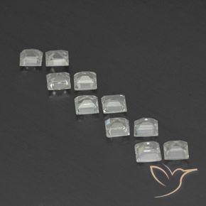 Pedras preciosas de Topázio branco quente natural de 4.28 ct, Quadrado, VVS-VS