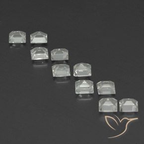 Pedras preciosas de Topázio branco quente natural de 3.86 ct, Quadrado, VVS-VS