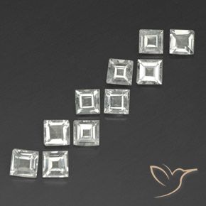 Pedras preciosas de Topázio branco quente natural de 3.90 ct, Quadrado, VS