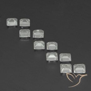 Pedras preciosas de Topázio branco quente natural de 3.90 ct, Quadrado, VS