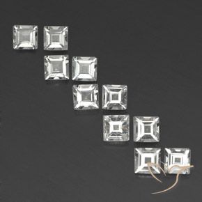 3.96ctw Natural branco quente Topázio, Quadrado, VS