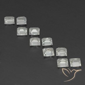 Pedras preciosas de Topázio branco quente natural de 3.96 ct, Quadrado, VS