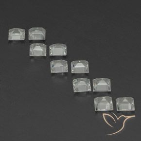 Pedras preciosas de Topázio branco quente natural de 3.86 ct, Quadrado, VVS-VS