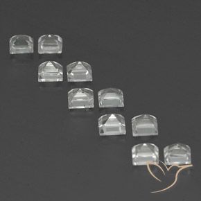 Pedras preciosas de Topázio Branco claro natural de 5.06 ct, Quadrado, VS