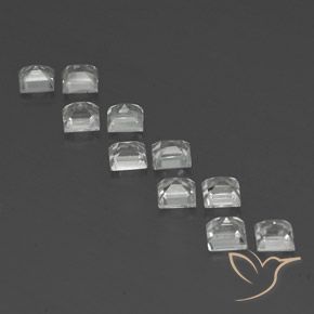 Pedras preciosas de Topázio Branco claro natural de 4.29 ct, Quadrado, VS