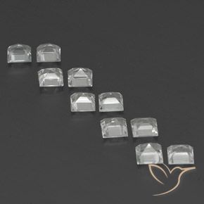 Pedras preciosas de Topázio branco quente natural de 3.97 ct, Quadrado, VS