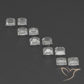 Pedras preciosas de Topázio branco quente natural de 4.17 ct, Quadrado, VS