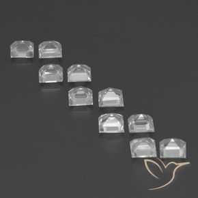 Pedras preciosas de Topázio branco quente natural de 4.09 ct, Quadrado, VS