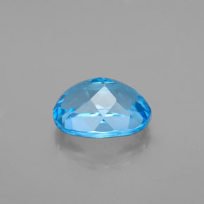 Topázio azul natural 2,71ct, corte oval, VVS-VS