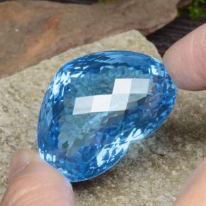 Topázio azul natural 137,65ct, formato de coração, VVS