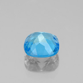 Topázio azul natural 1,42ct, almofada cortada, VS