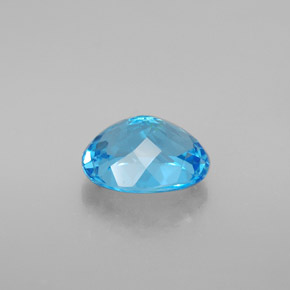 Topázio azul natural 4,79ct, corte oval, VVS-VS
