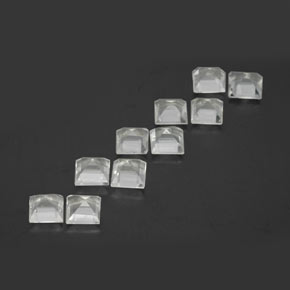 Pedras preciosas de topázio branco natural de 3,80 ct, quadrado, VVS-VS