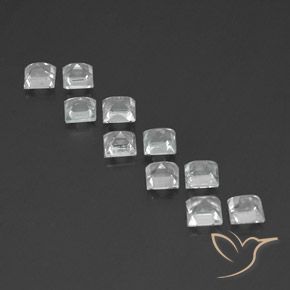 Pedras preciosas de Topázio Branco natural de 4.36 ct, Quadrado, VVS-VS