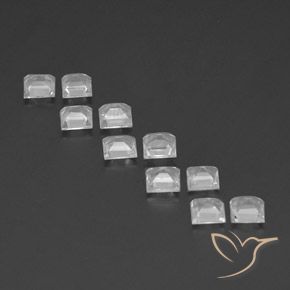 Pedras preciosas de Topázio Branco natural de 3.47 ct, Quadrado, VVS-VS