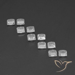Pedras preciosas de Topázio Branco natural de 3.35 ct, Quadrado, VVS-VS