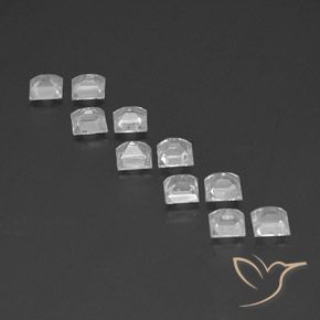 Pedras preciosas de Topázio Branco claro natural de 3.87 ct, Quadrado, VVS-VS