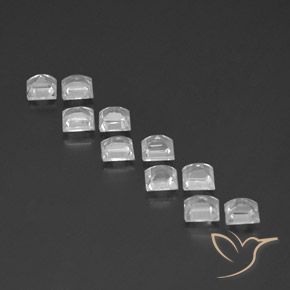 Pedras preciosas de Topázio Branco claro natural de 4.13 ct, Quadrado, VS