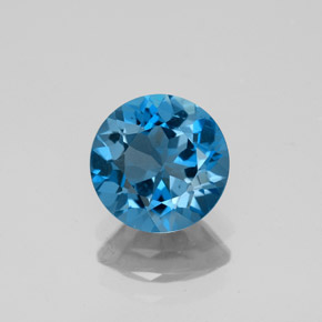 Topázio azul natural 2,03ct, corte redondo, VS
