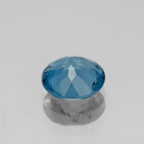 Topázio azul natural 2,06ct, corte redondo, VVS