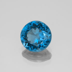 Topázio azul natural 2,24ct, corte redondo, VVS-VS