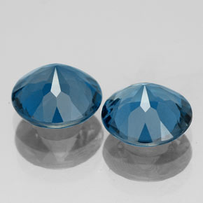 Pedras preciosas de topázio azul natural de  ct, corte redondo, VS
